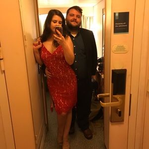 Strappy red Lulus dress